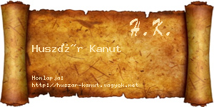 Huszár Kanut névjegykártya
